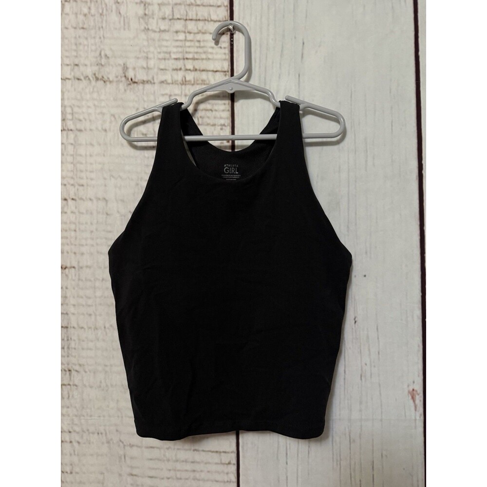 Athleta Girl Long Distance Bra Tank Racerback Black Size XL 14